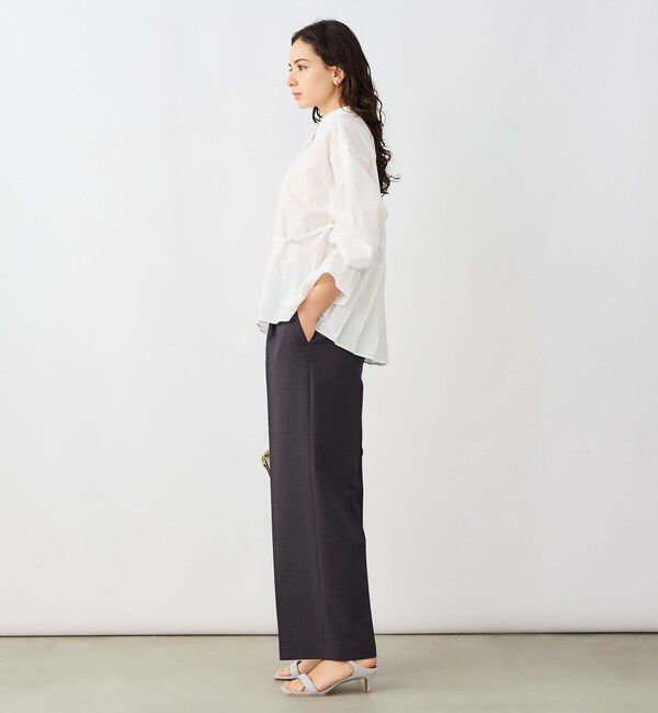 NOLLEY'S sophi「ウォッシャブルドレープポプリンバックプリーツシャツ」|シャツ・ブラウス|