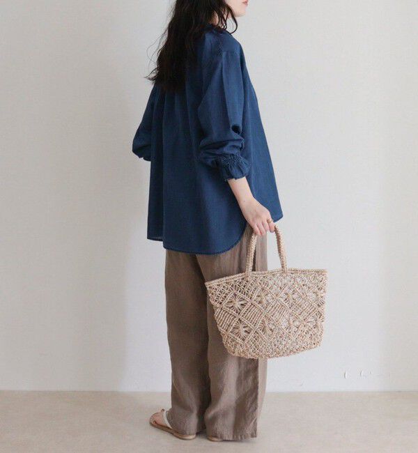 fredy emue「LINEN セミワイドリラクシーパンツ」|チノ|