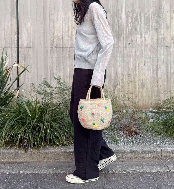 fredy emue「LINEN セミワイドリラクシーパンツ」|チノ|