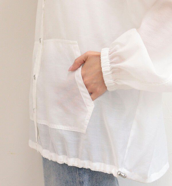 fredy emue「【大人気リバイバル】シアーフーディシャツブルゾン」|シャツ・ブラウス|