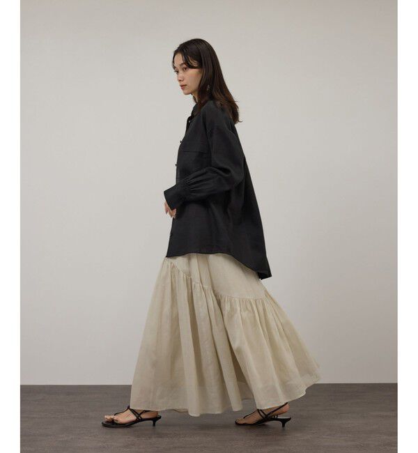 SALON adam et rope'「【WEB限定】コットンオーガンジーギャザースカート / イージーケア」|スカート|