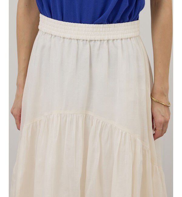 SALON adam et rope'「【WEB限定】コットンオーガンジーギャザースカート / イージーケア」|スカート|