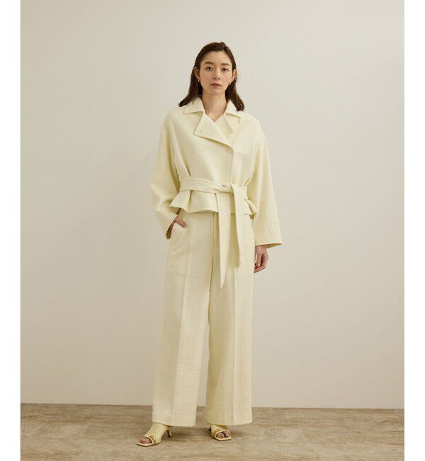 ROPE「MANTECO(マンテコ) コットンライトツイードパンツ/イージーケア」|チノ|