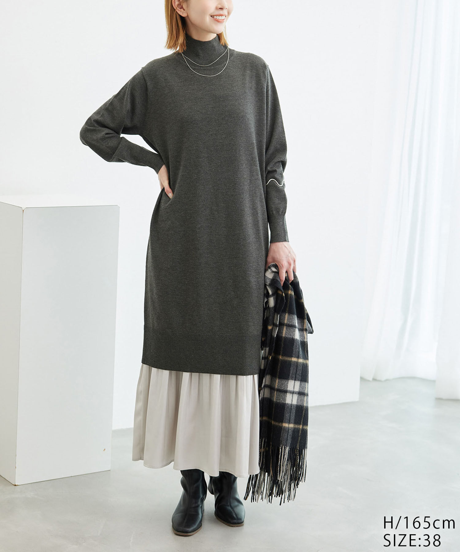 Rope&rsquo;Picnic「ミニ丈ニットワンピース」|ワンピース|