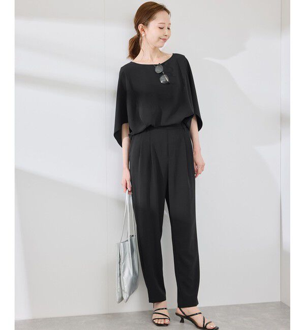 Rope&rsquo;Picnic「【イージーケア】ジョーゼットスラックスパンツ/セットアップ対応」|チノ|