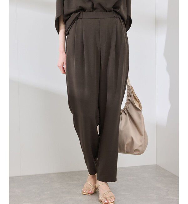 Rope&rsquo;Picnic「【イージーケア】ジョーゼットスラックスパンツ/セットアップ対応」|チノ|