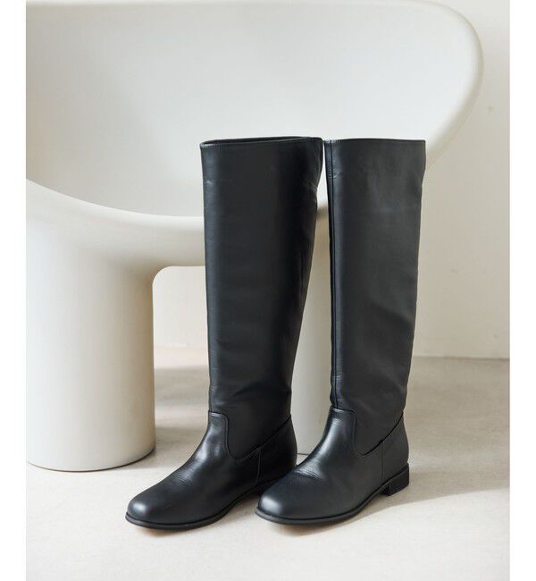 ROPE PICNIC PASSAGE「バックスリットロングブーツ」|ロングブーツ|ブラック(01)