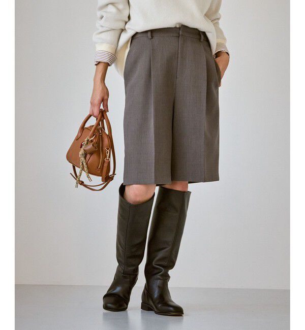 Rope&rsquo;Picnic「ウエストタックハーフパンツ」|チノ|