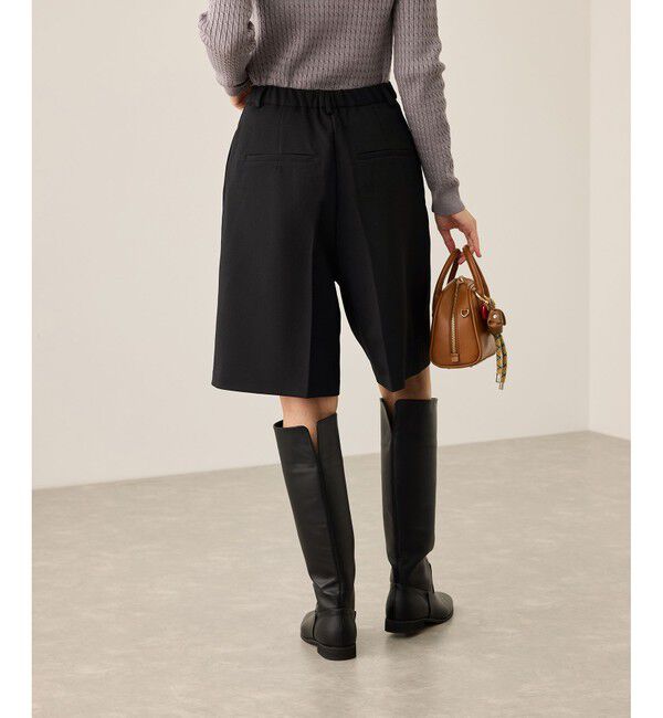 Rope&rsquo;Picnic「ウエストタックハーフパンツ」|チノ|