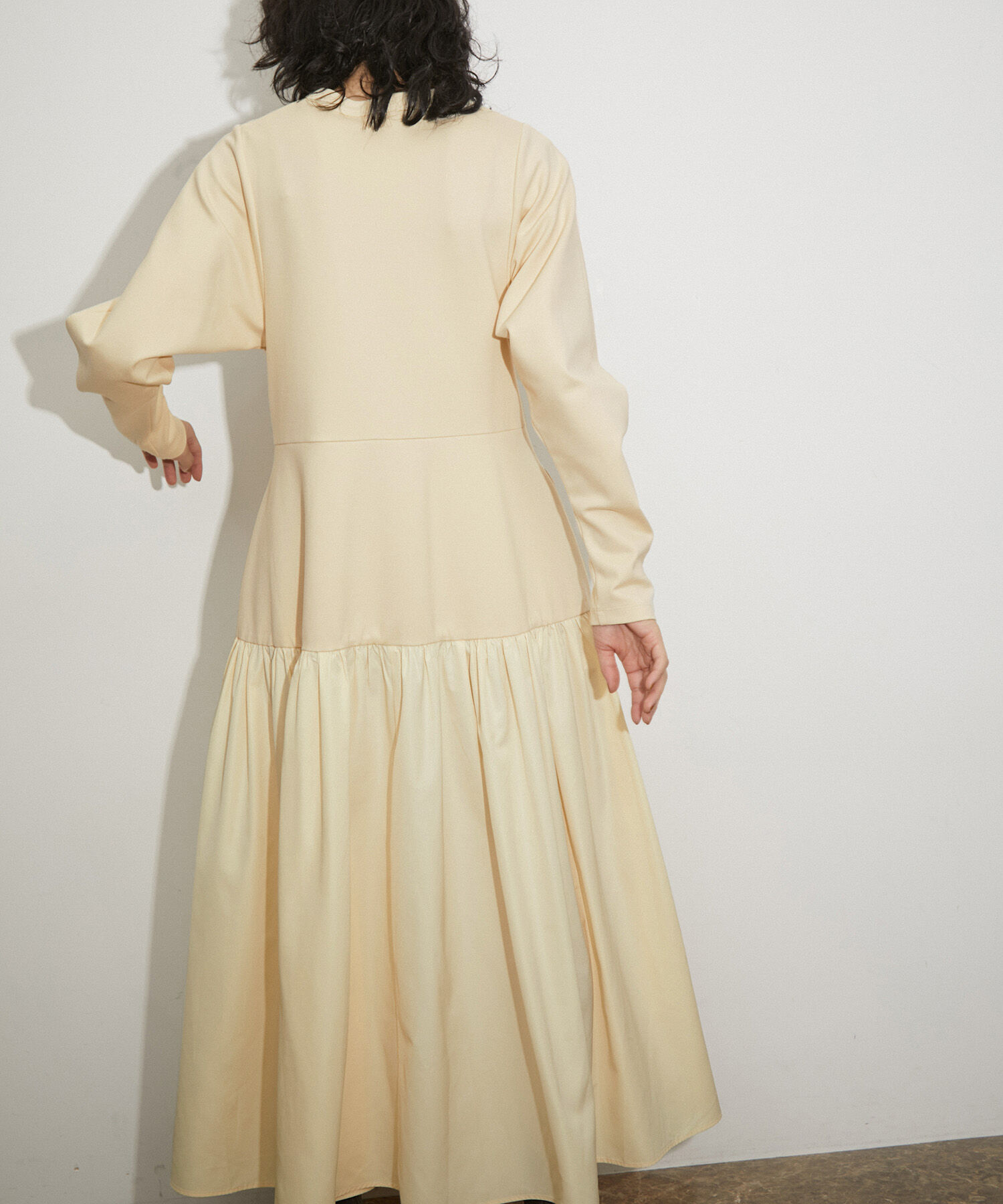 ADAM ET ROPE'「【サステナブル】タフタコンビワンピース」|ワンピース|