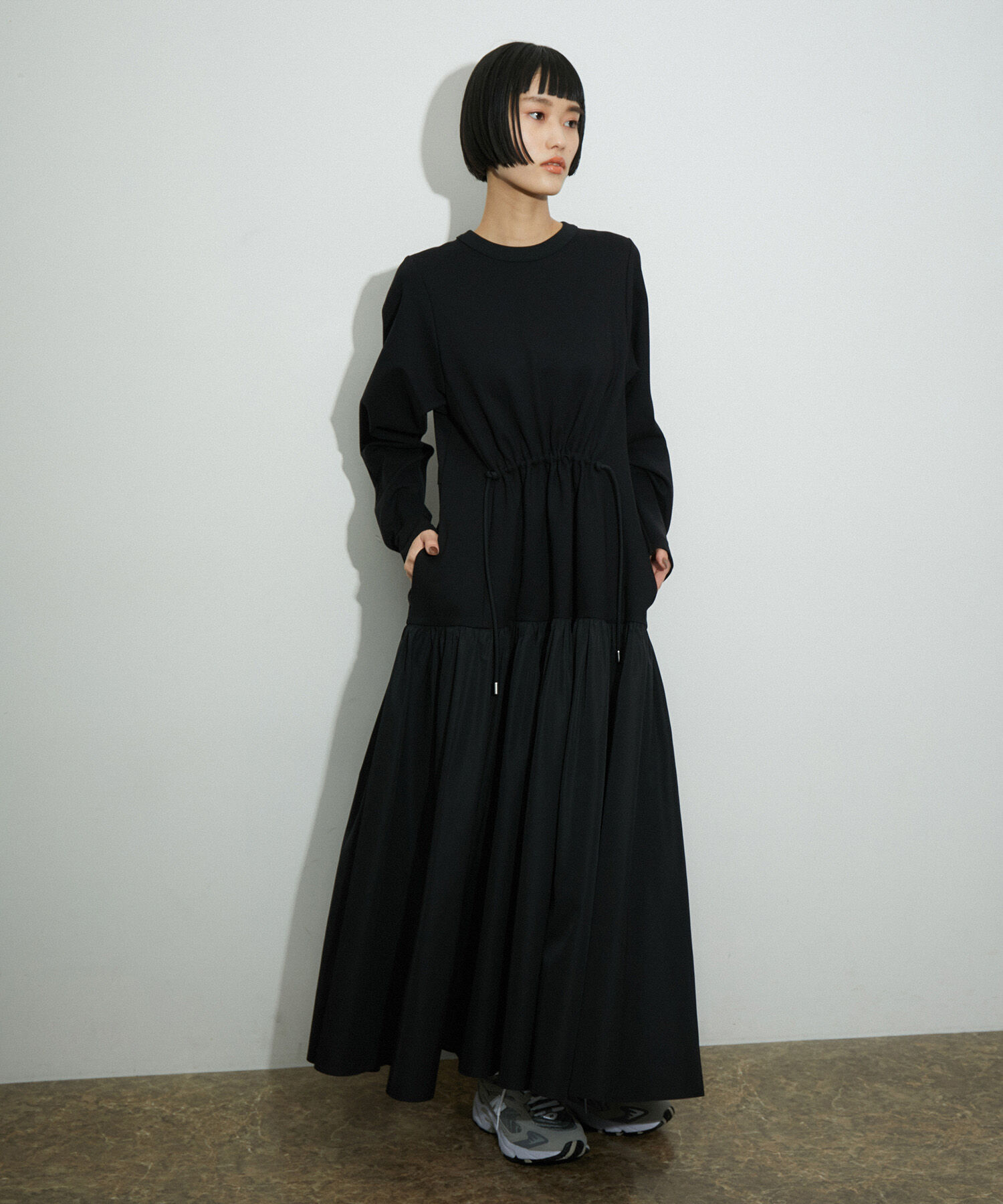 ADAM ET ROPE'「【サステナブル】タフタコンビワンピース」|ワンピース|