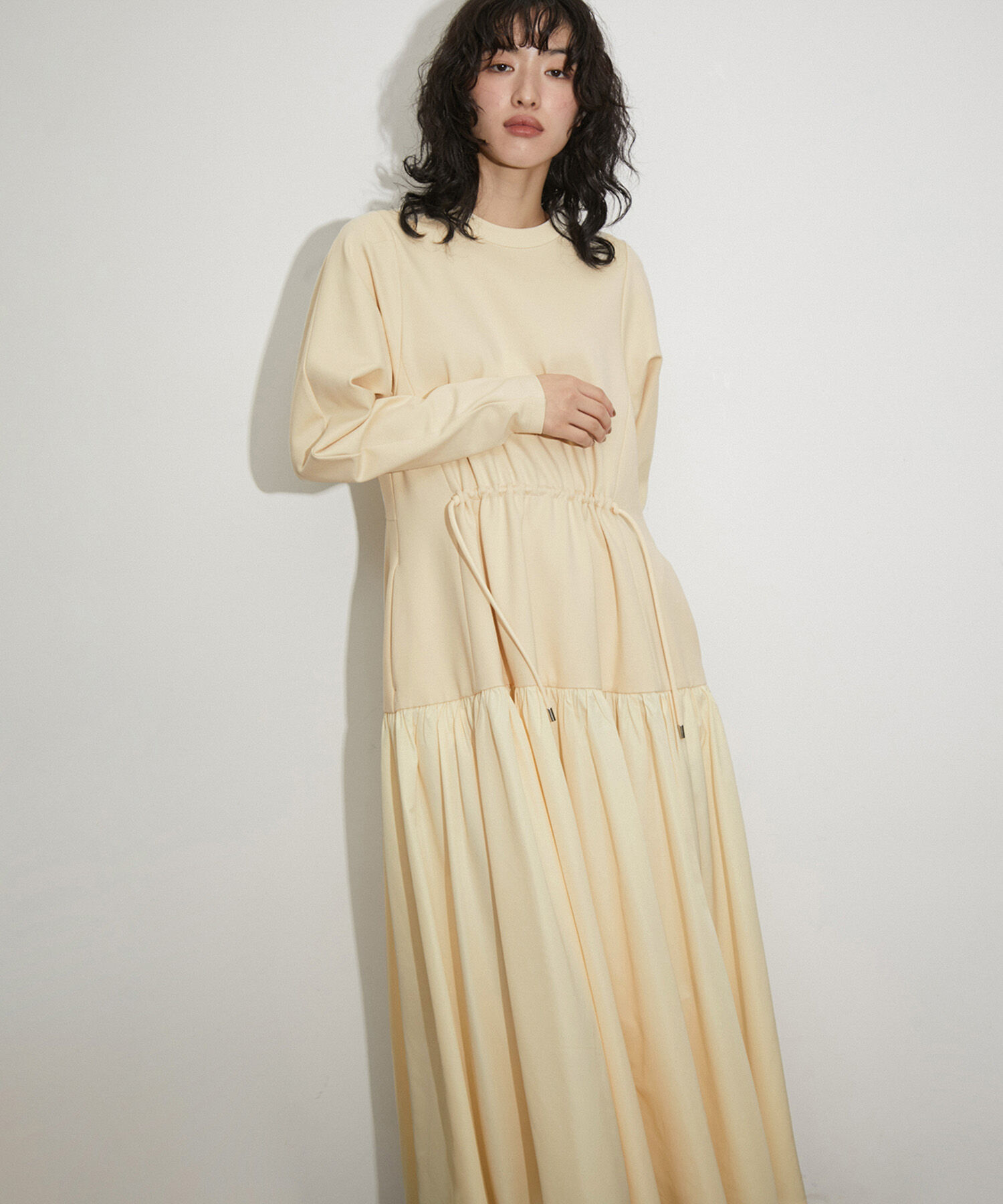 ADAM ET ROPE'「【サステナブル】タフタコンビワンピース」|ワンピース|