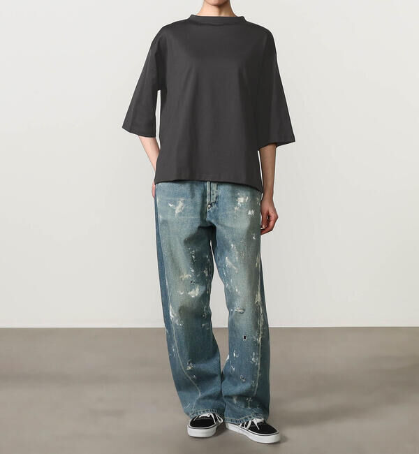 handvaerk「handvaerk | 60/2 ボトルネックTシャツ SOLID WOMEN」|Tシャツ・カットソー|