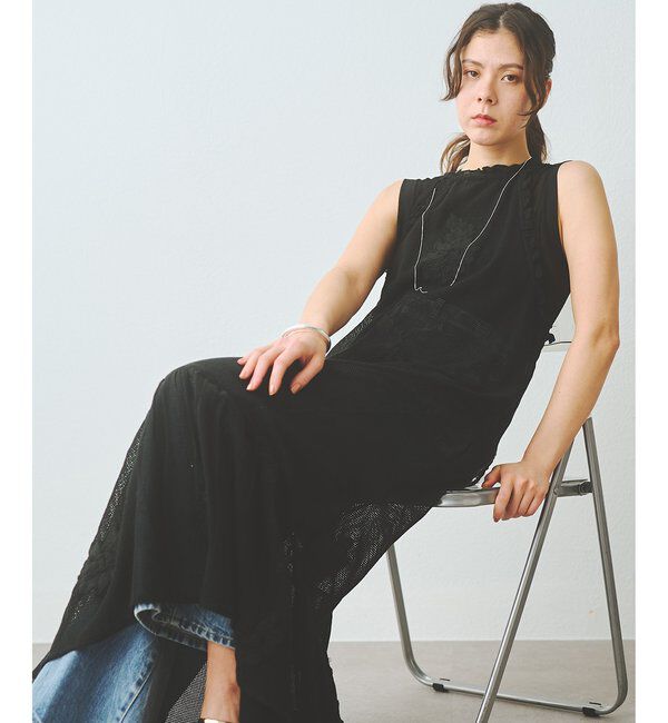  「メッシュレースワンピース」|ワンピース|