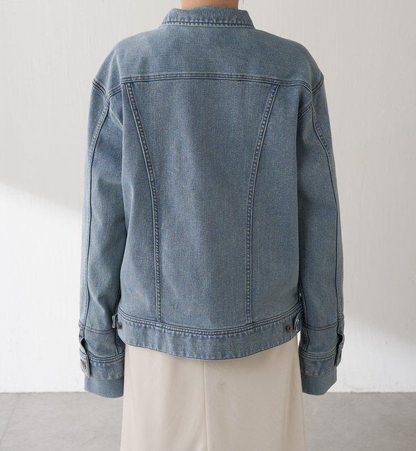  「Q.anos ストレッチリブデニムジャケット」|デニムジャケット|