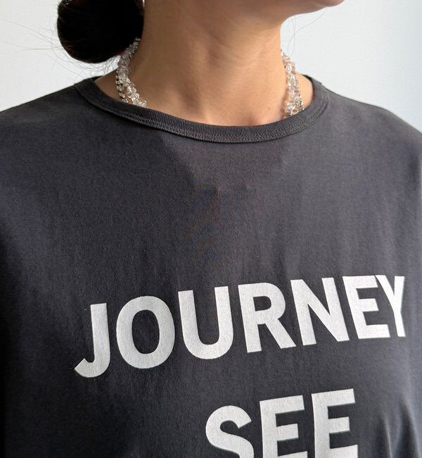  「【WEB限定】袖タックフレンチスリーブロゴTEE」|Tシャツ・カットソー|