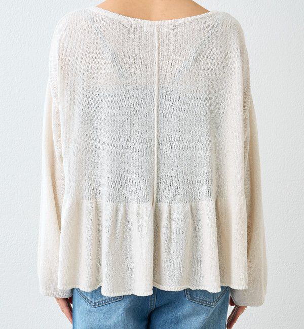  「【大人の甘さを演出】ルーズペプラムニット」|ニット・セーター|