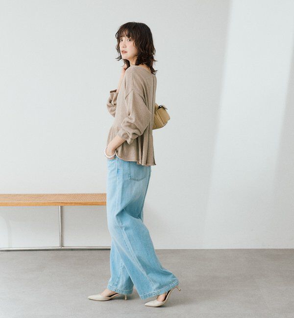  「【大人の甘さを演出】ルーズペプラムニット」|ニット・セーター|