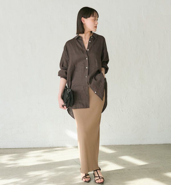  「予約【名品/サイズ展開あり】リネンワイドシャツ」|シャツ・ブラウス|