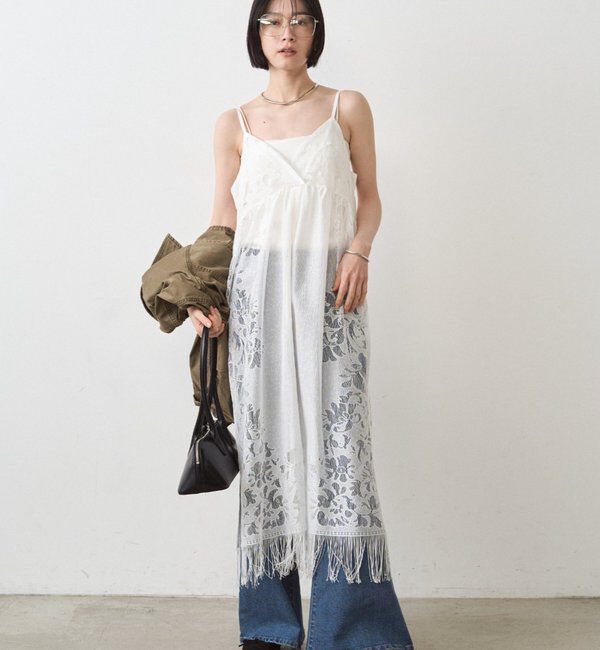  「レースキャミワンピース」|ワンピース|オフホワイト