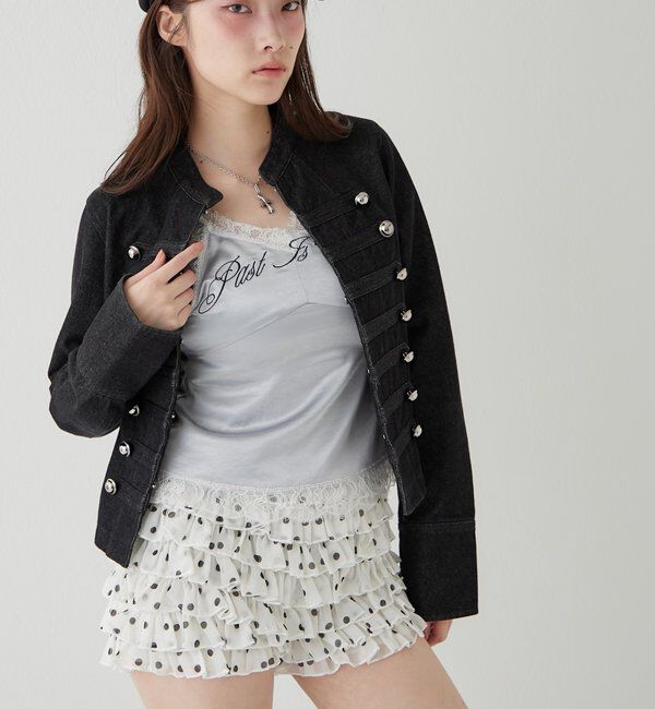  「ナポレオンデニムジャケット」|ブルゾン・スタジャン|