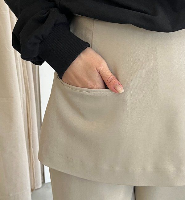  「【低身長サイズあり】ミニレイヤードパンツ」|チノ|