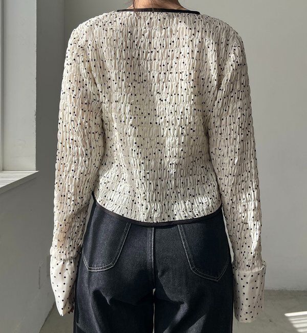  「【即完アイテム再入荷！】ドットシャーリングブラウス」|シャツ・ブラウス|