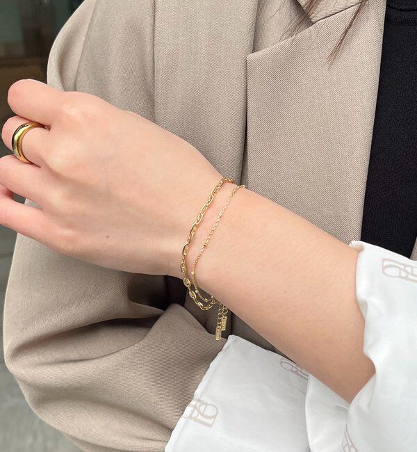  「〈GOLDY/ゴールディ〉2SETエイトチェーンブレス」|リング|