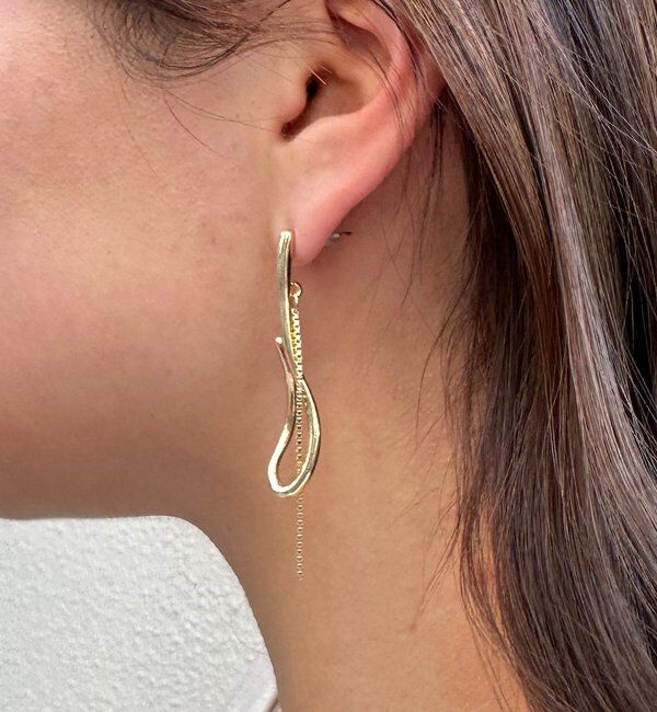  「〈GOLDY/ゴールディ〉ドロップラインチェーンピアス」|リング|