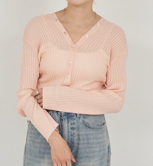  「2WAYリブカーディガン」|カーディガン|