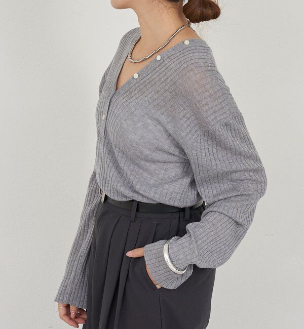  「2WAYリブカーディガン」|カーディガン|