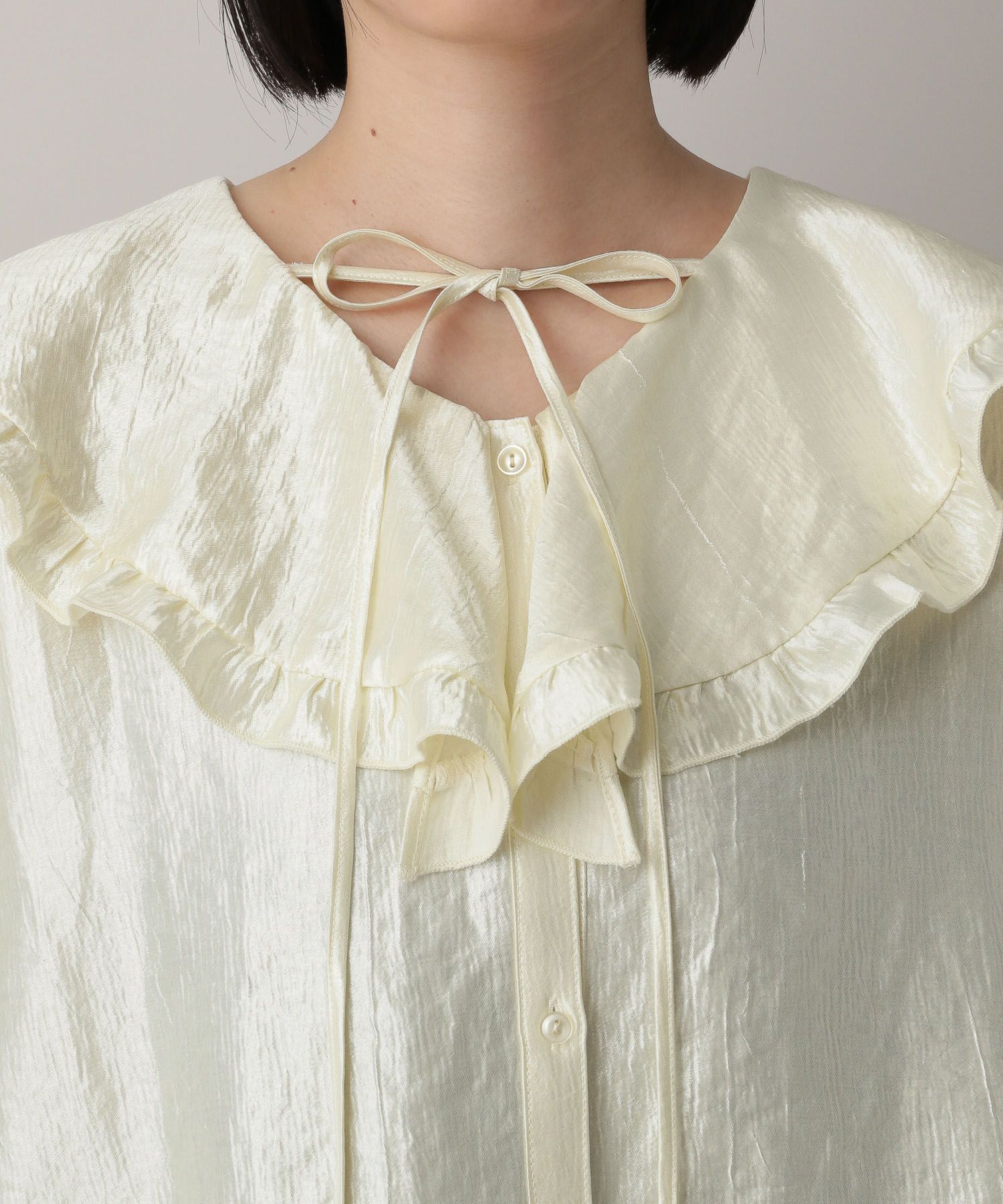 A part by 「ビックカラーラッフルブラウス」|シャツ・ブラウス|