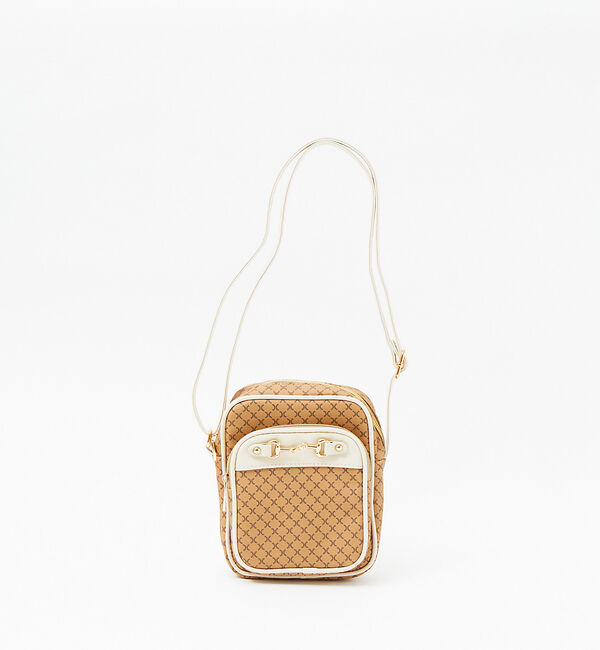 ABAHOUSE「【mieux un】ビット付きクラシカルミニショルダーバッグ」|ショルダー・メッセンジャー|ライトベージュ