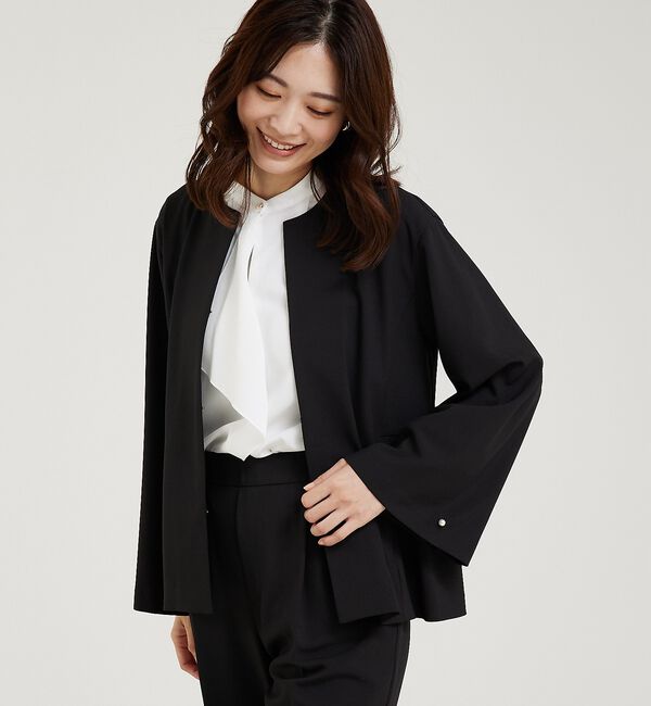 abahouse mavie「【WEB Domani掲載】【セットアップ対応/エニデイカセット】ノーカラーボレ」|ノーカラージャケット|