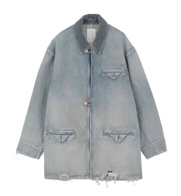 SOFFITTO「【KURO/クロ】DENIM HALF COAT」|デニムジャケット|インディゴ