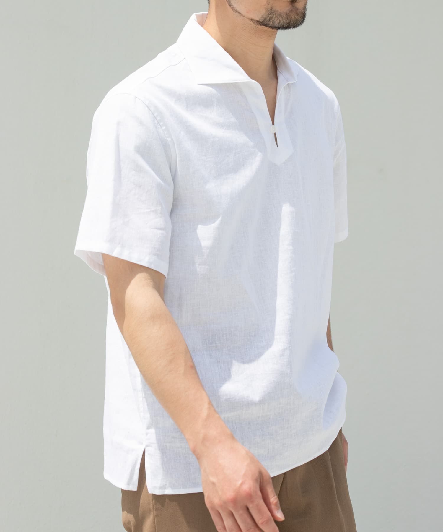 URBAN RESEARCH ROSSO「『XLサイズあり』リラックスコットンリネンスキッパーシャツ」|シャツ・ブラウス|