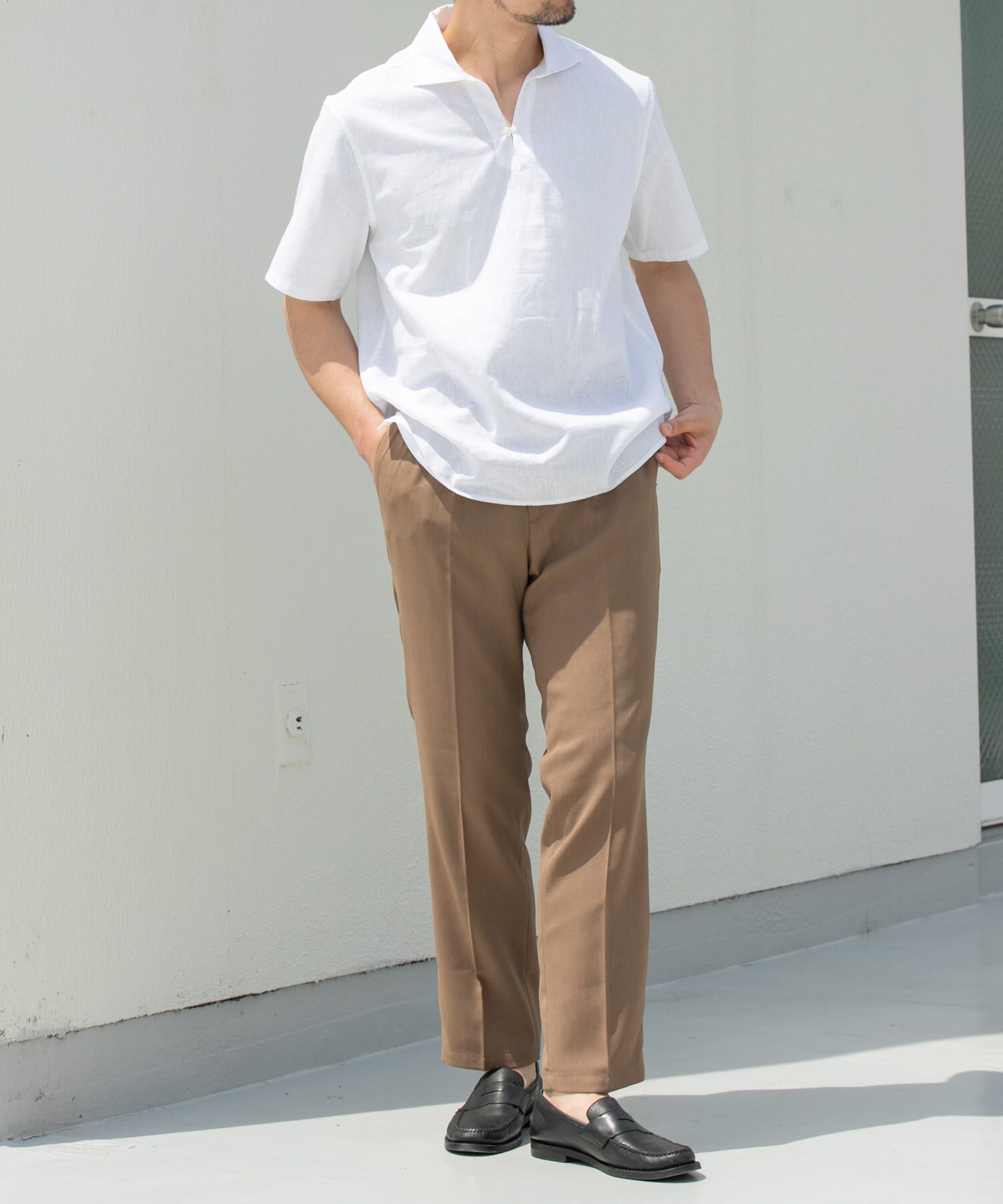 URBAN RESEARCH ROSSO「『XLサイズあり』リラックスコットンリネンスキッパーシャツ」|シャツ・ブラウス|