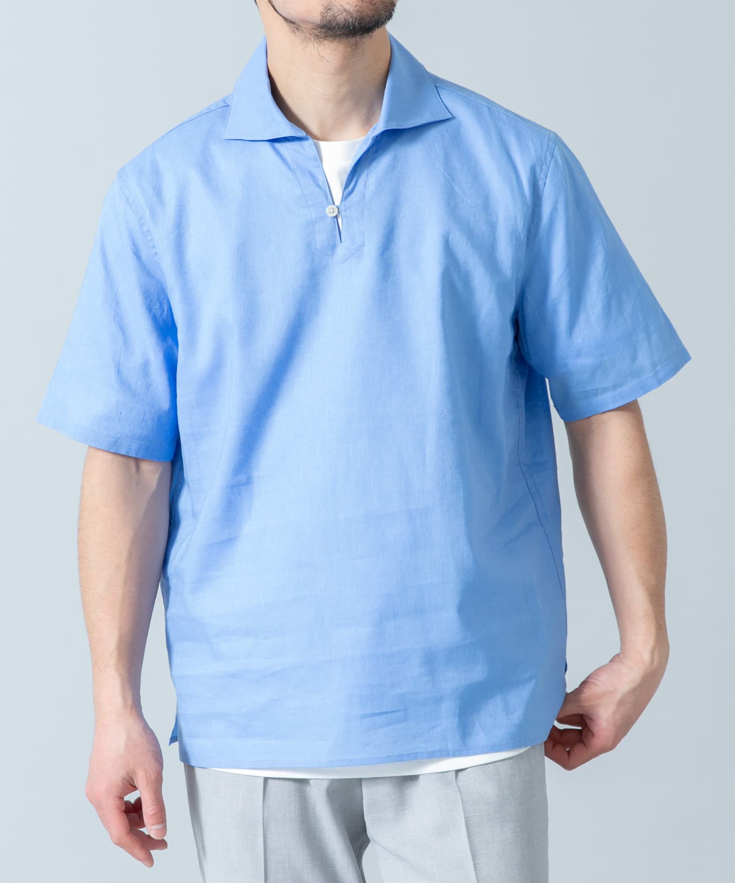 URBAN RESEARCH ROSSO「『XLサイズあり』リラックスコットンリネンスキッパーシャツ」|シャツ・ブラウス|