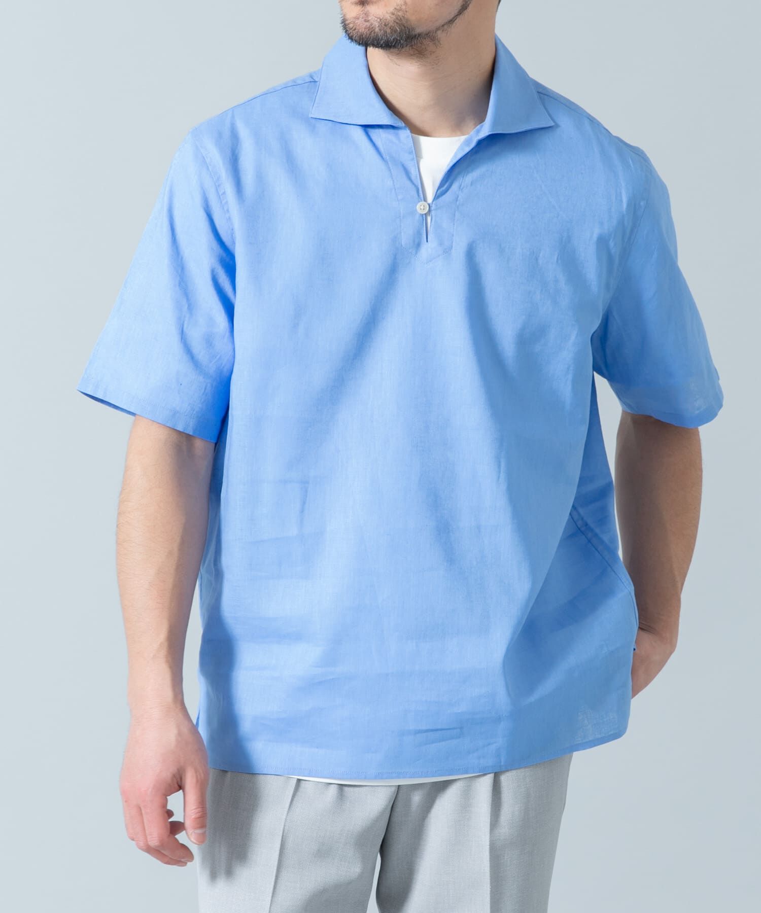 URBAN RESEARCH ROSSO「『XLサイズあり』リラックスコットンリネンスキッパーシャツ」|シャツ・ブラウス|