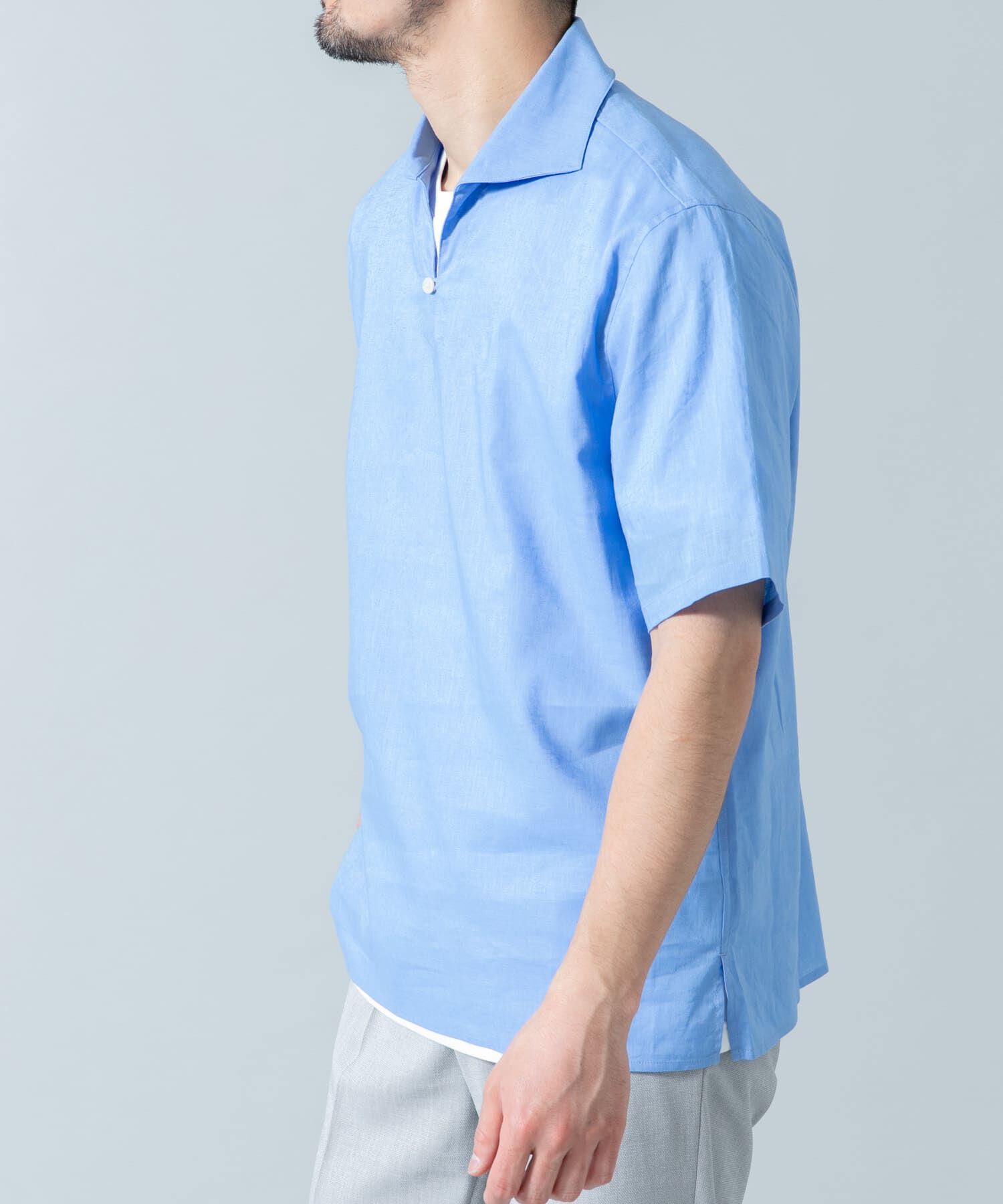 URBAN RESEARCH ROSSO「『XLサイズあり』リラックスコットンリネンスキッパーシャツ」|シャツ・ブラウス|