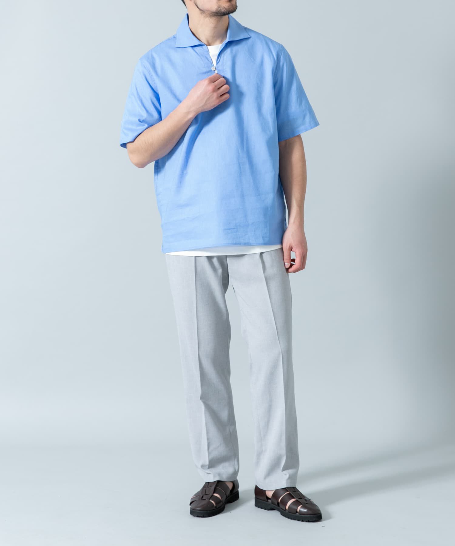 URBAN RESEARCH ROSSO「『XLサイズあり』リラックスコットンリネンスキッパーシャツ」|シャツ・ブラウス|