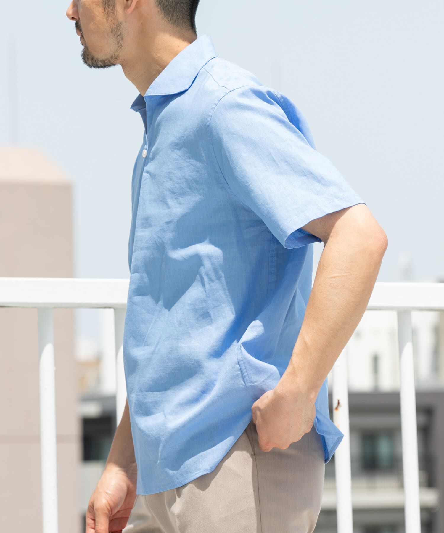 URBAN RESEARCH ROSSO「『XLサイズあり』リラックスコットンリネンスキッパーシャツ」|シャツ・ブラウス|