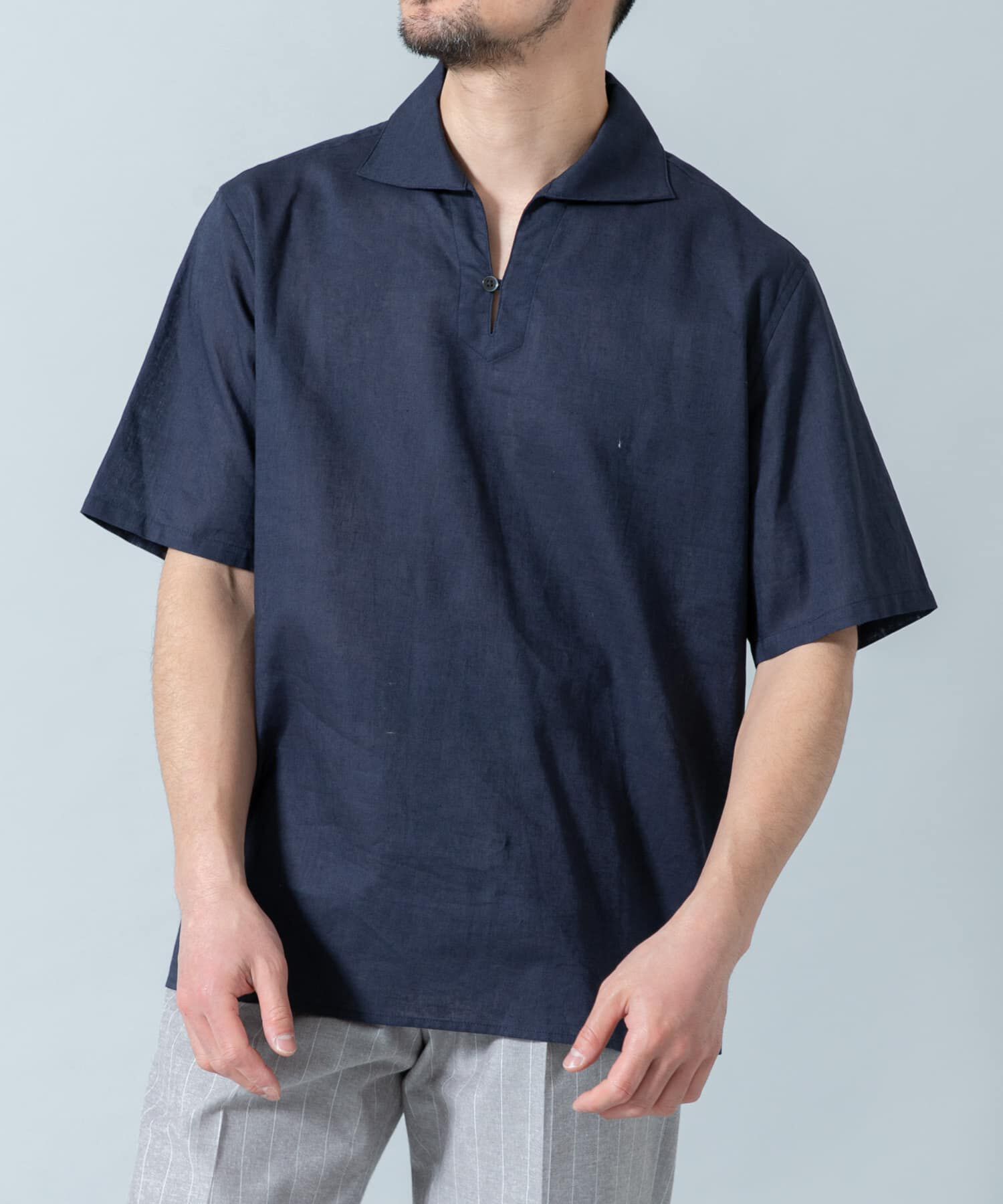 URBAN RESEARCH ROSSO「『XLサイズあり』リラックスコットンリネンスキッパーシャツ」|シャツ・ブラウス|