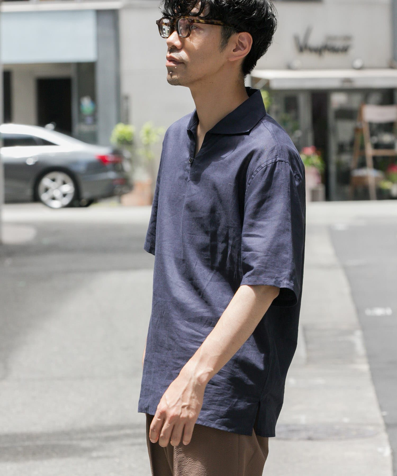 URBAN RESEARCH ROSSO「『XLサイズあり』リラックスコットンリネンスキッパーシャツ」|シャツ・ブラウス|