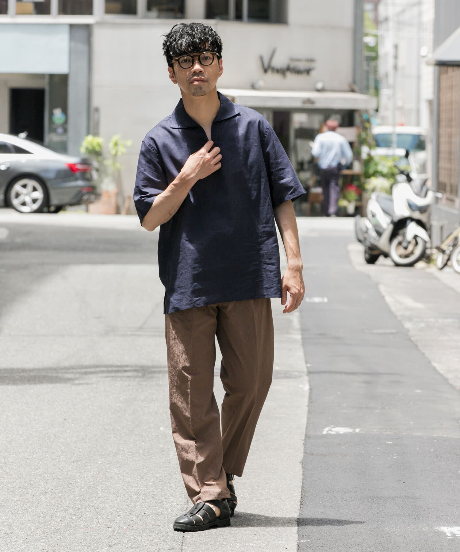 URBAN RESEARCH ROSSO「『XLサイズあり』リラックスコットンリネンスキッパーシャツ」|シャツ・ブラウス|