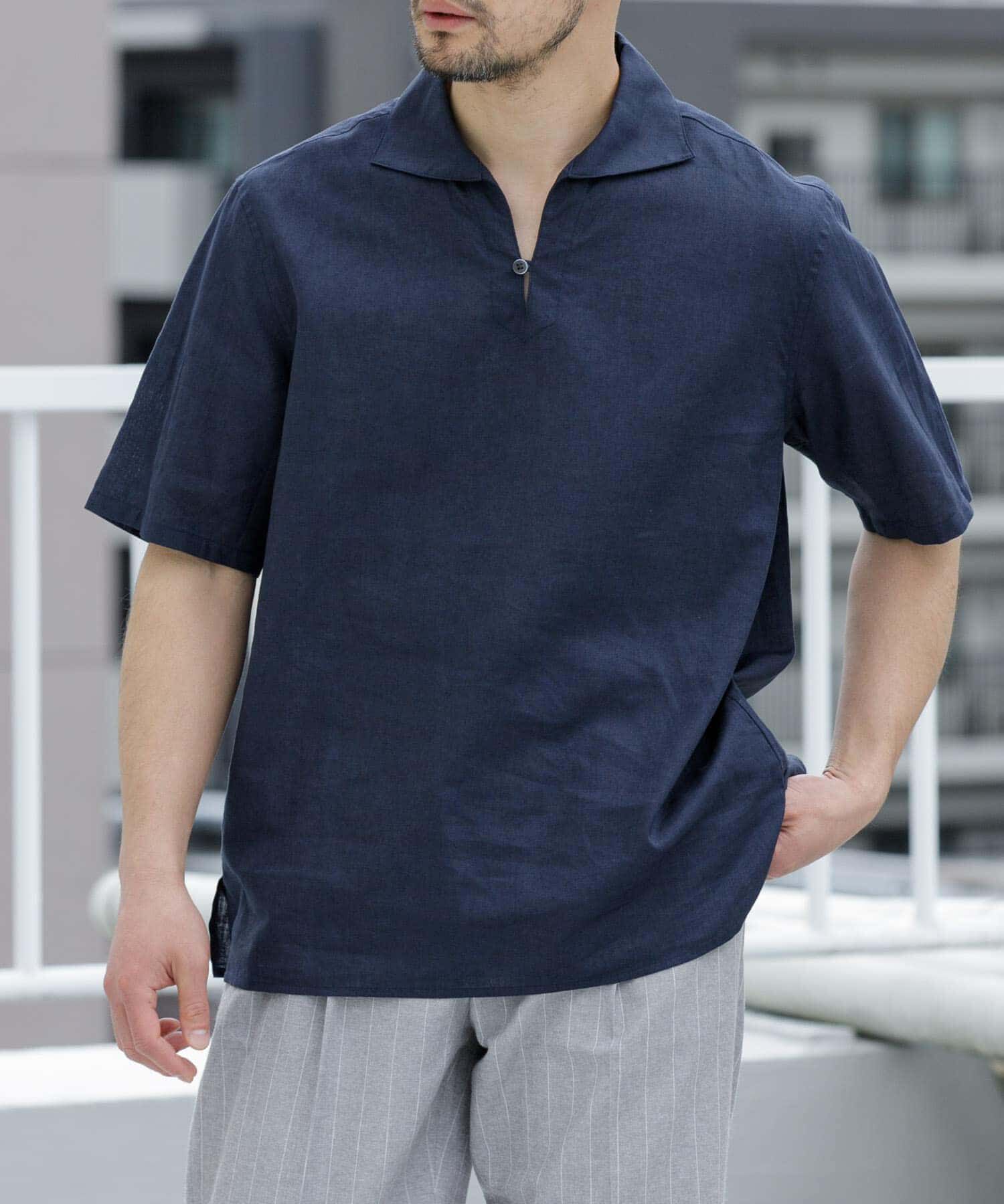 URBAN RESEARCH ROSSO「『XLサイズあり』リラックスコットンリネンスキッパーシャツ」|シャツ・ブラウス|