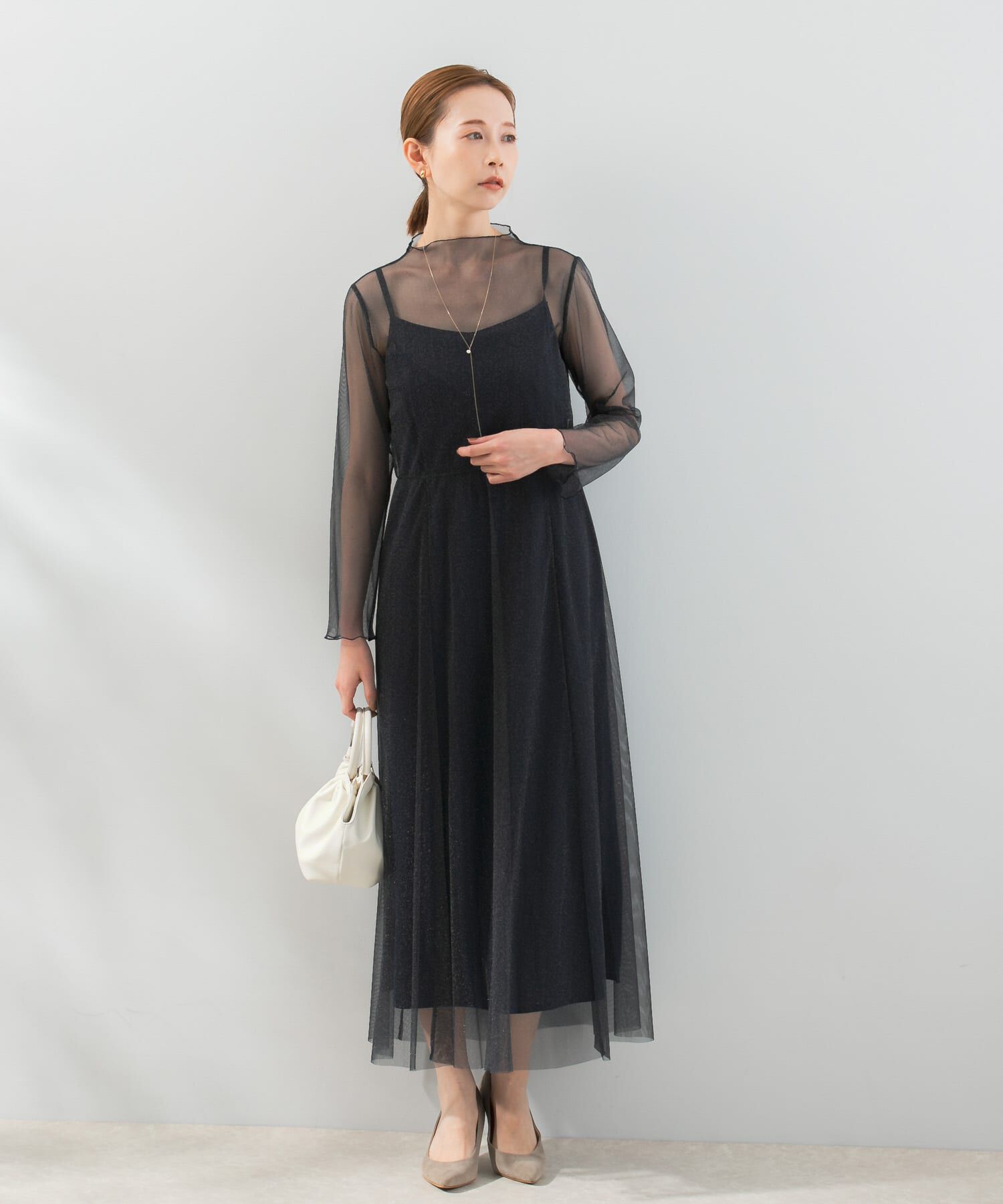 URBAN RESEARCH ROSSO「kaene　ラメチュールメロウワンピース」|ワンピース|