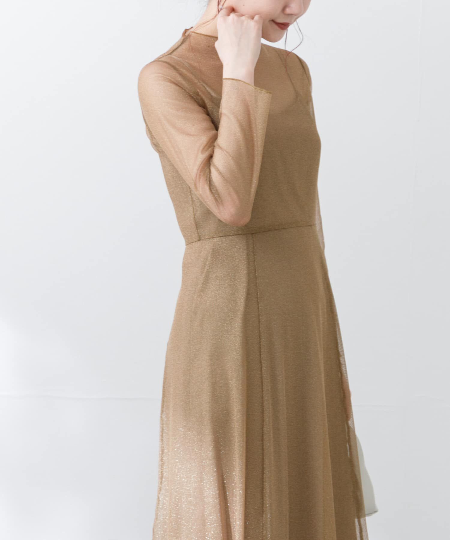 URBAN RESEARCH ROSSO「kaene　ラメチュールメロウワンピース」|ワンピース|