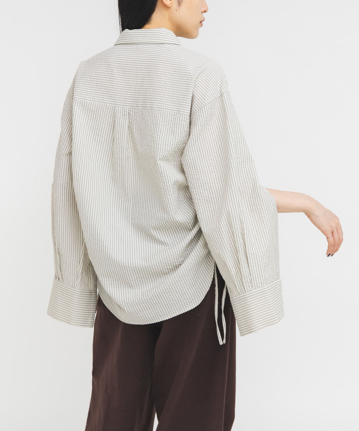  「サイドドロストサッカーシャツ」|シャツ・ブラウス|