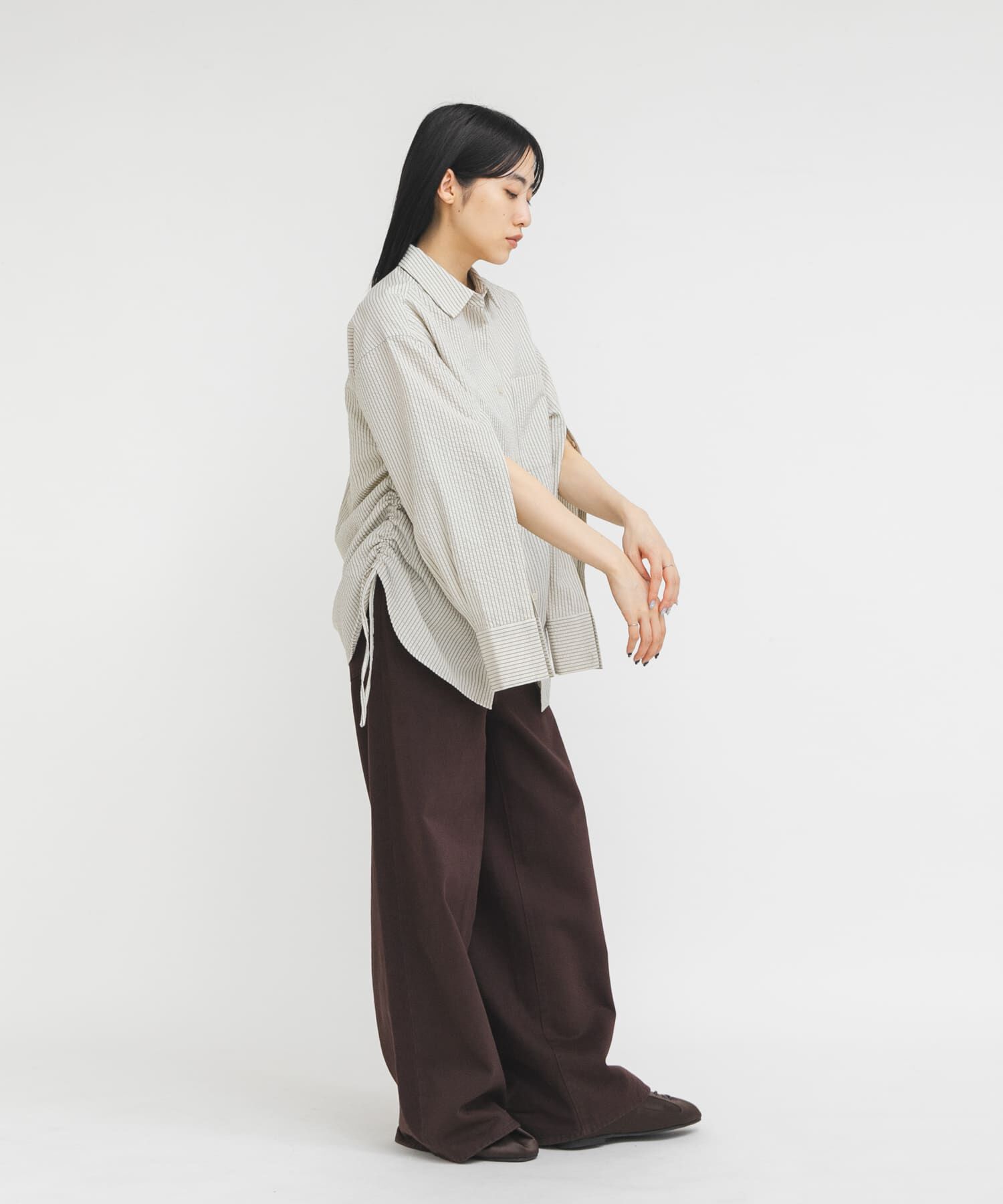  「サイドドロストサッカーシャツ」|シャツ・ブラウス|